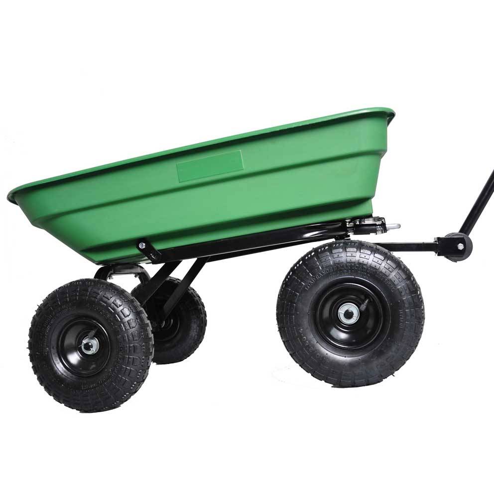 Folding Garden Dump Cart – Heavy Duty 300lb Utility Wagon