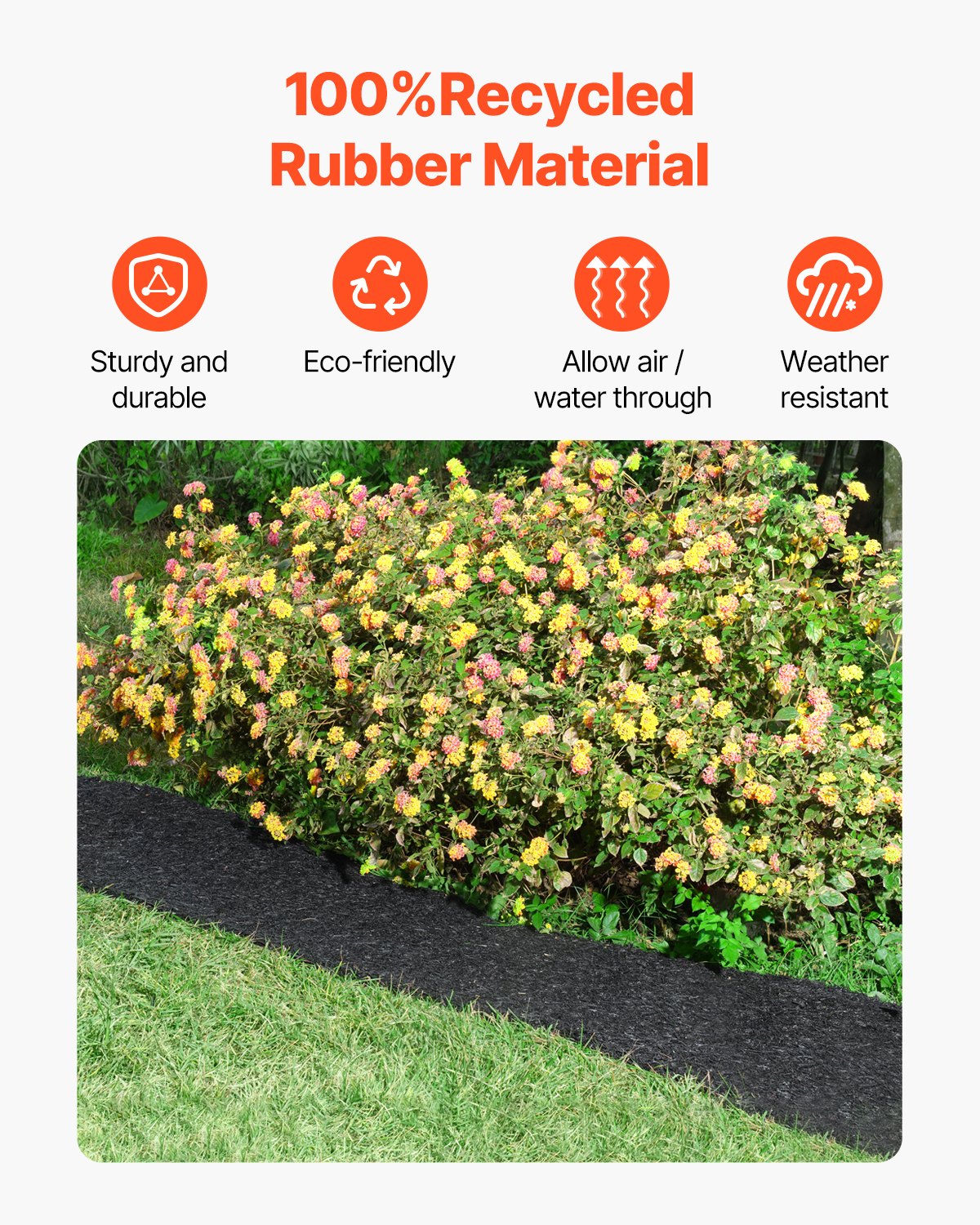 Low-Maintenance Rubber Mulch for Landscaping and Garden Beds