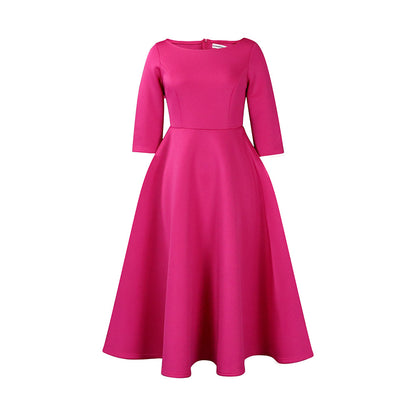 Elegant Plus Size Midi Swing Dress for Women