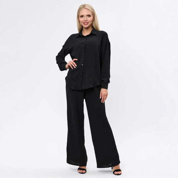 French-style Casual Relaxed Chic Two-piece Loungewear Set Loose