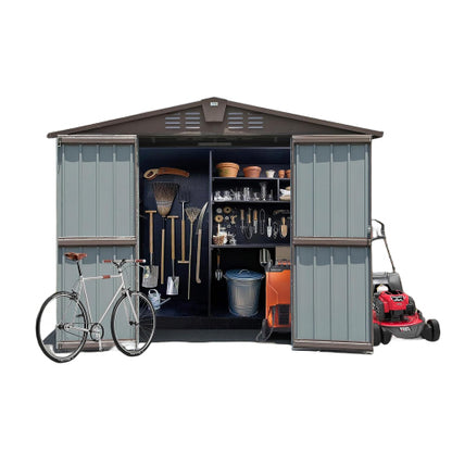 Spacious Metal Outdoor Storage Shed for Garden and Backyard