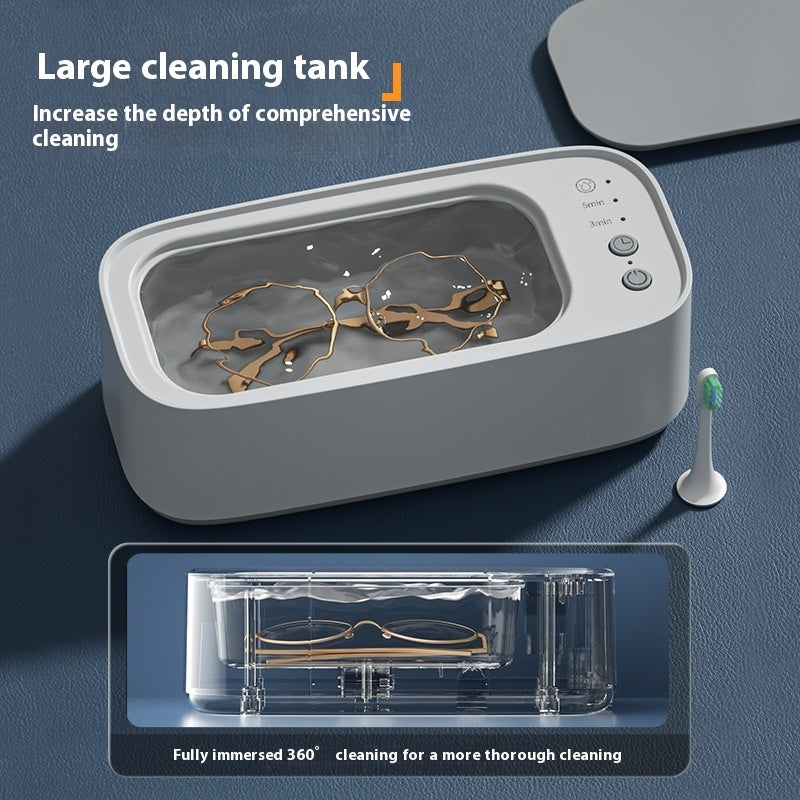 Handy Ultrasonic Glasses Cleaner — Multi Use, Quiet, Easy