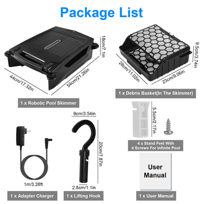 Solar Robotic Pool Cleaner – Automatic Skimmer, App Controlled