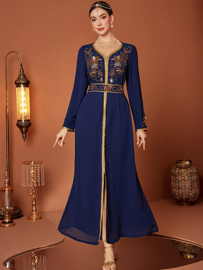 Middle Eastern Blue Dress – Timeless Modest Look