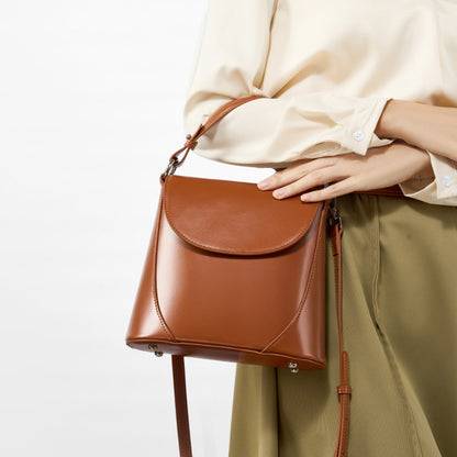 Genuine Leather Round High-grade Shoulder Bag