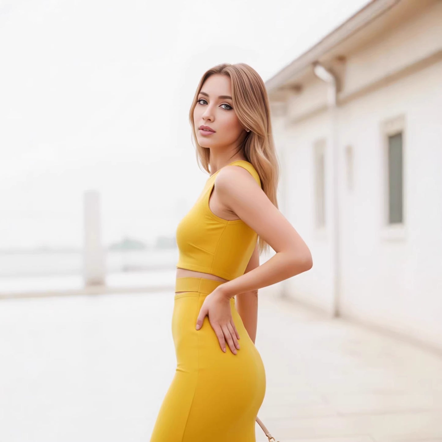 Womens Casual Sexy Tight-fitting Bandage Knee-length Sheath Dress