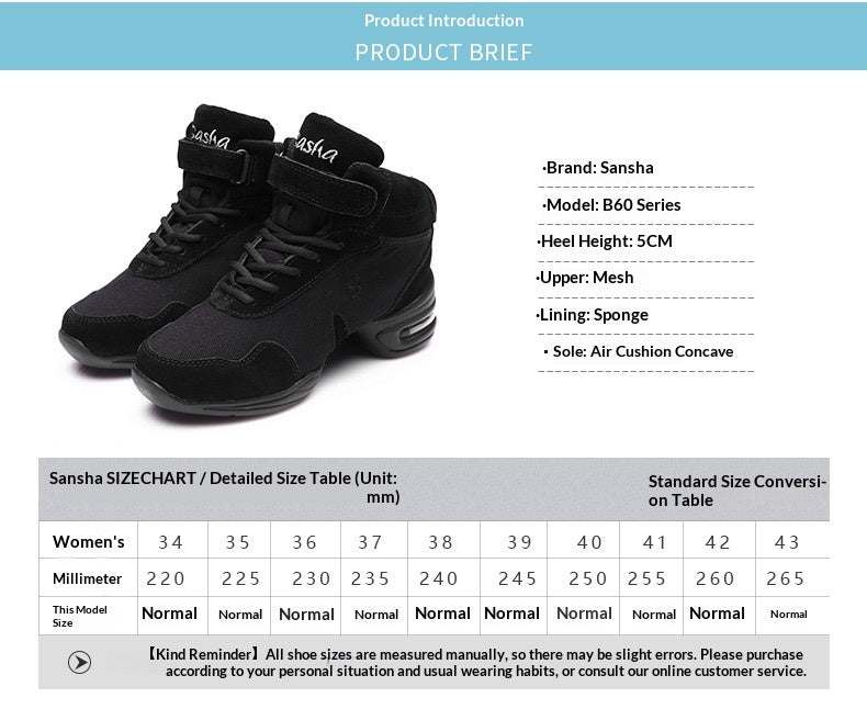 Women’s Mesh Dance Shoes – Soft Sole Samba & Jazz