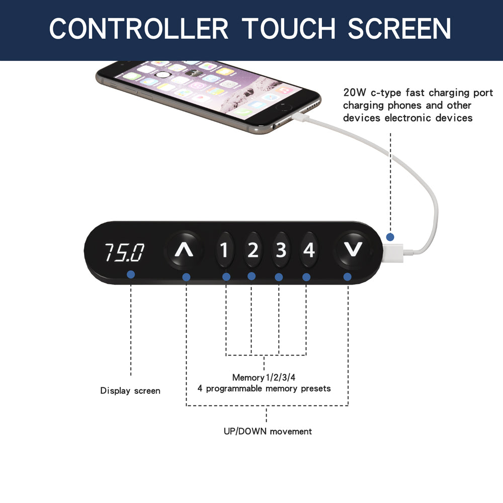 Adjustable Electric Standing Desk Modern Computer Desk