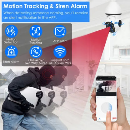 Smart PTZ Security Camera with Night Vision & Two-Way Audio