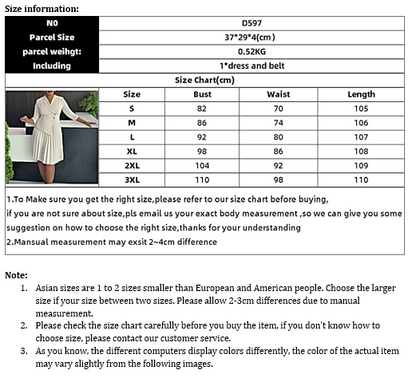 Plus Size Fashionable Elegant Pleated Dress