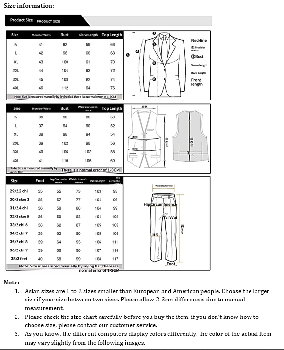 Men's Groom Wedding Suit Solid-Color Three-Piece Suit