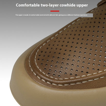 Men’s Genuine Leather Height Boost Casual Lace-Up Shoes