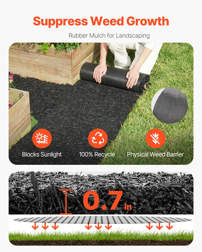 Low-Maintenance Rubber Mulch for Landscaping and Garden Beds