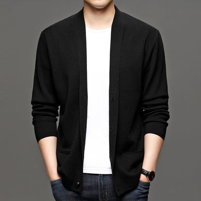 Lapel Loose Solid Color Real Pocket Youth Jacket