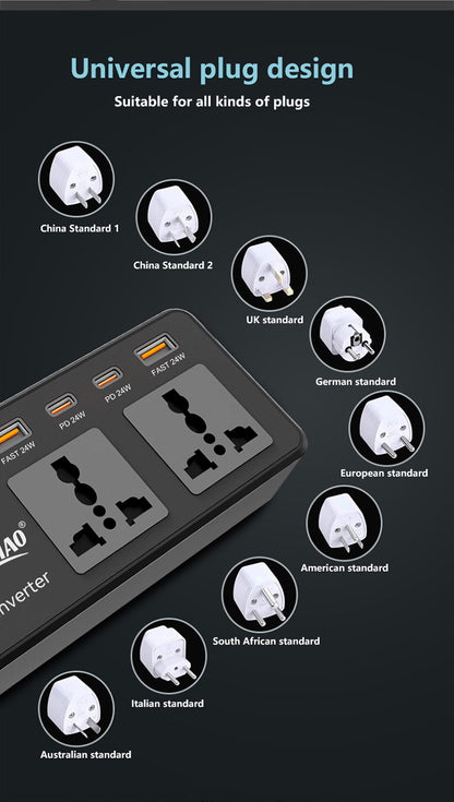 Intelligent Car Inverter PD Fast Charge USB Multi-function Adapter