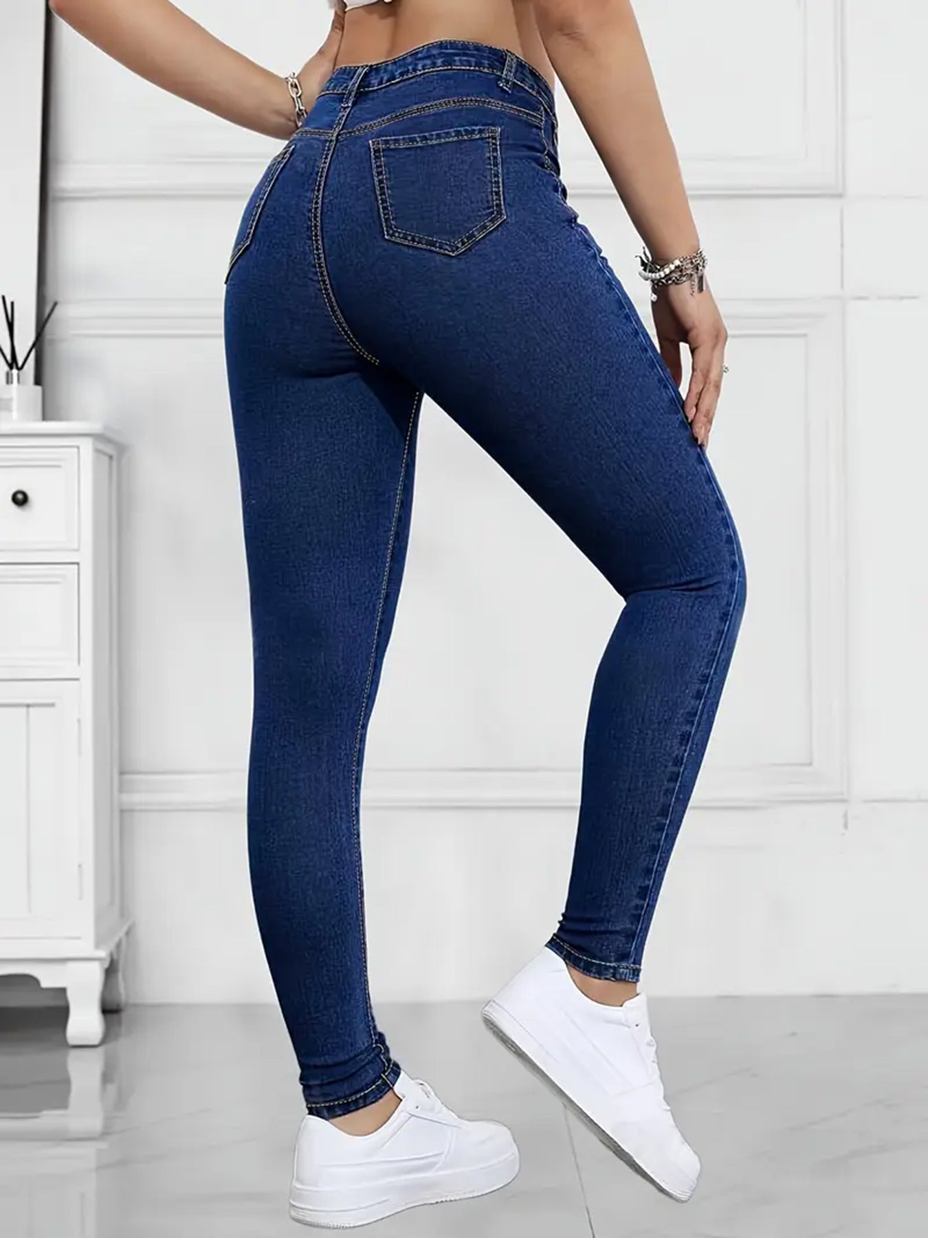 Slim Fit Women Embroidered Jeans – European & American Inspired