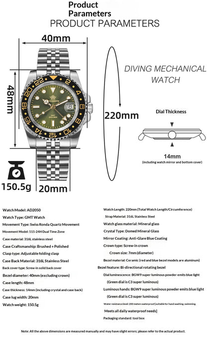 Business Men's Analog Waterproof Quartz Wristwatch