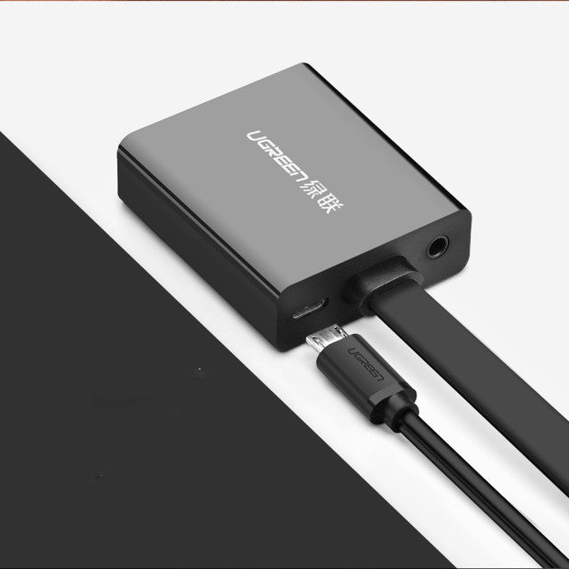 HDMI To VGA Adapter HD Convertor With Audio Power Supply