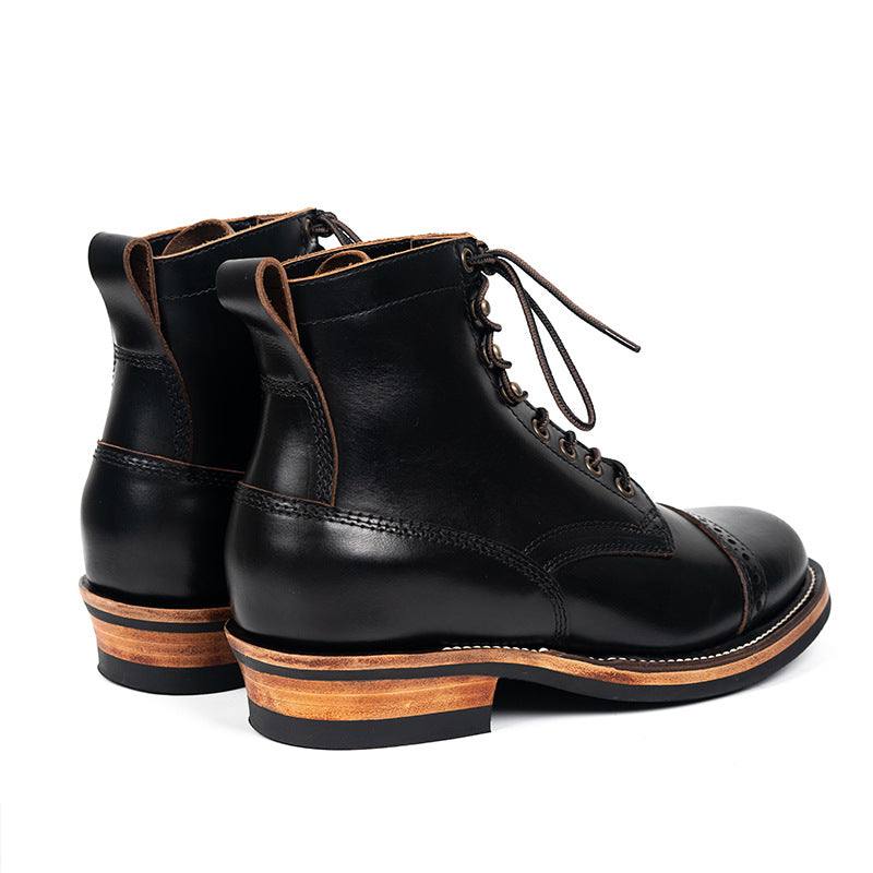 Premium Cowhide Leather Men’s Boots for Fall & Winter