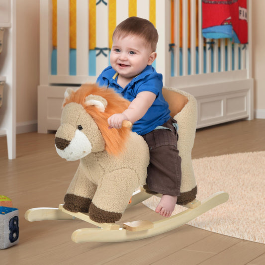Wooden Rocking Horse with Sound - Babies 18-36 Months