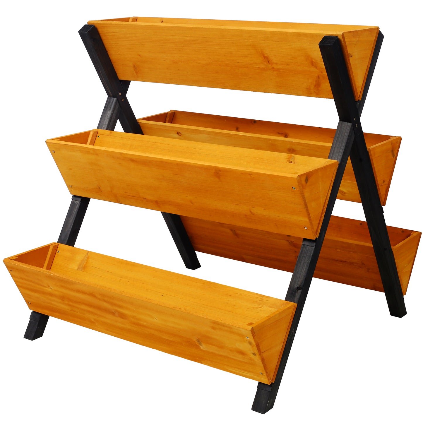 3-Tier Wooden Garden Bed – Grow Herbs, Flowers, Vegetables