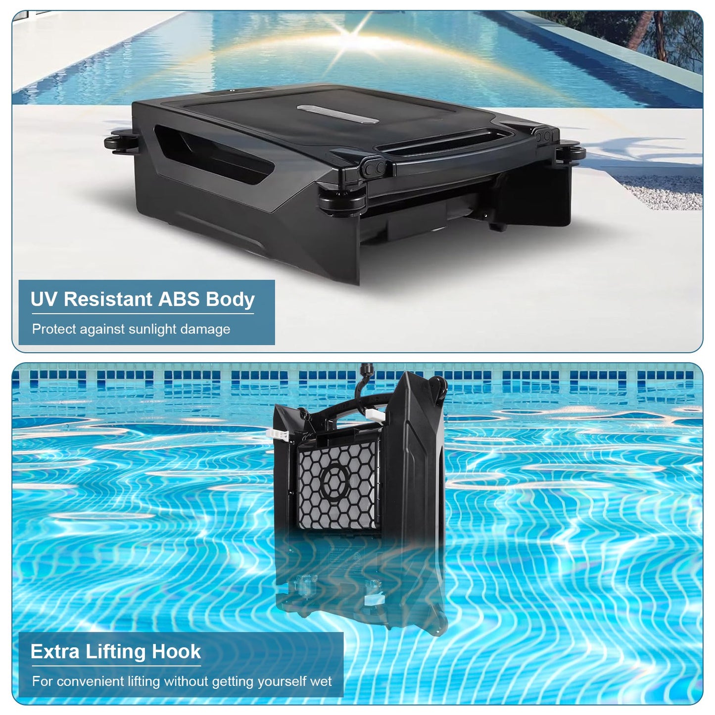 Solar Robotic Pool Cleaner – Automatic Skimmer, App Controlled