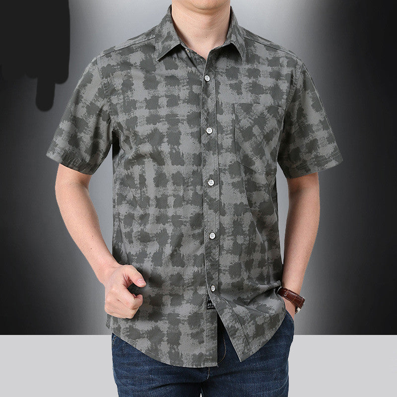 Short-Sleeved Shirt Youth Casual Men's Shirt