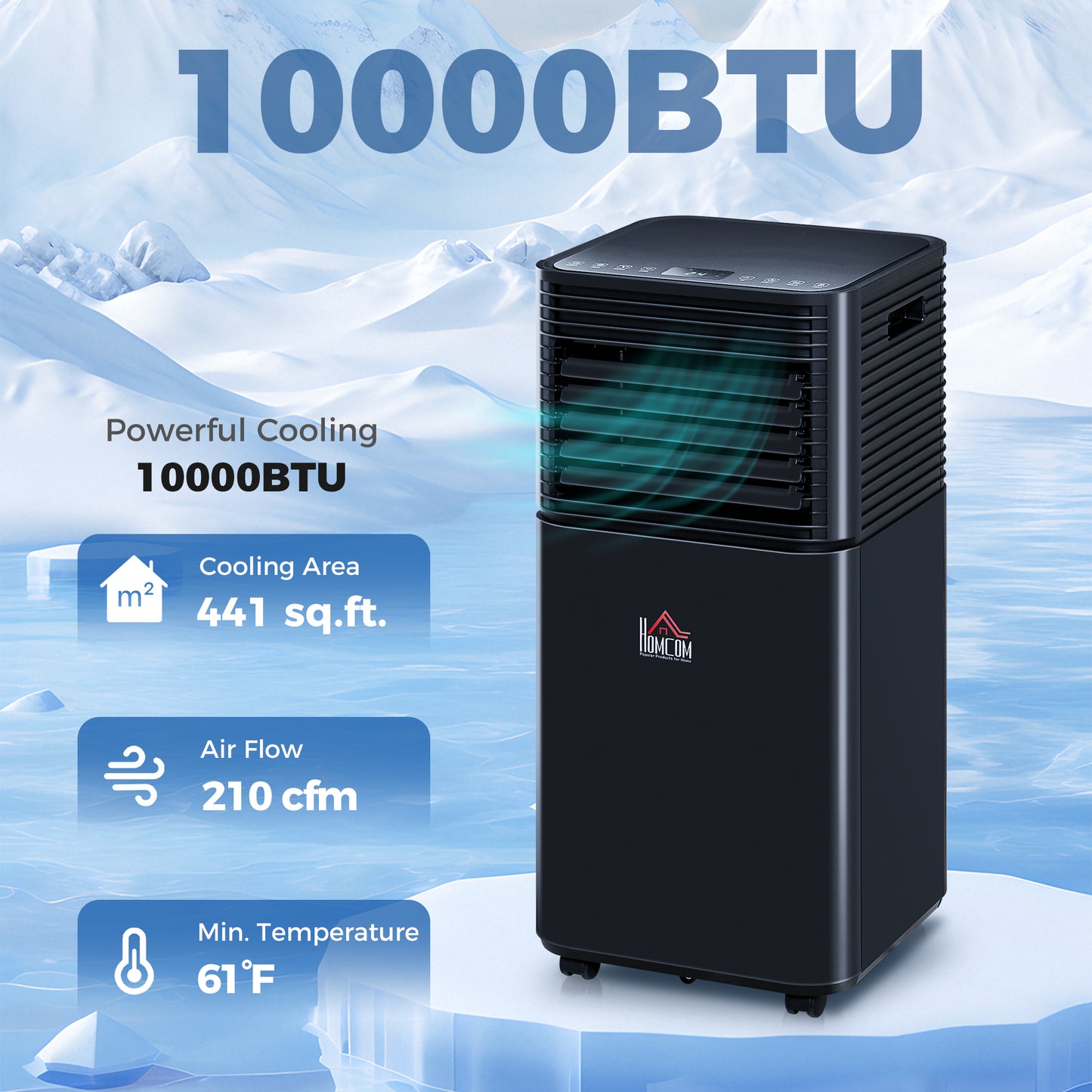 10000 BTU Air Conditioner – Cool, Dehumidify, Sleep Mode
