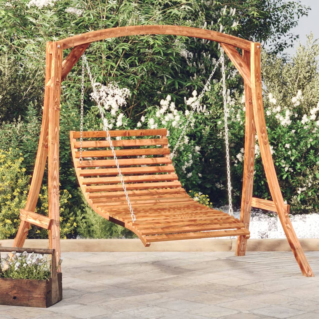 Handcrafted Teak Bentwood Bed Swing for Modern Homes