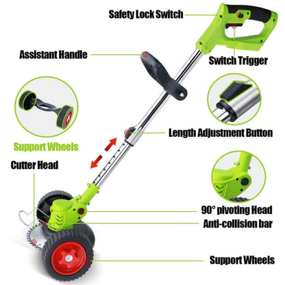 21V Cordless Grass Trimmer – Garden Edger with 2 Batteries