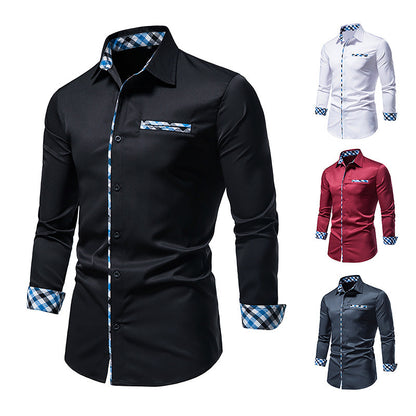 Casual Men's Long Sleeve Fashion Button Shirt