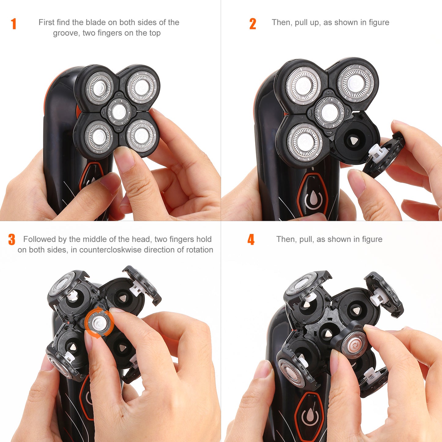 SmoothGlide 5-Head Waterproof Electric Shaver for Men