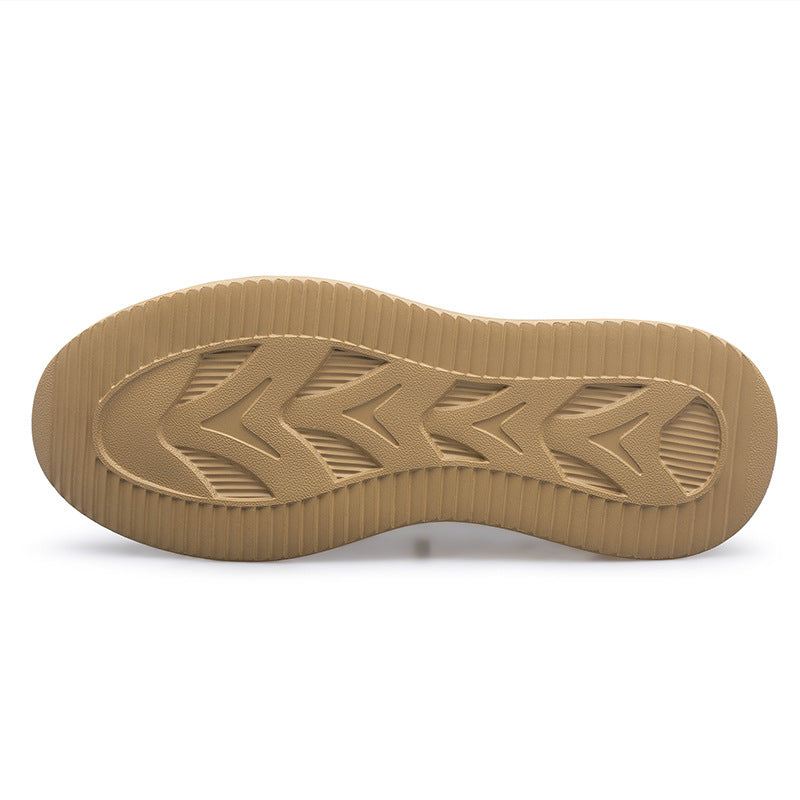 Premium Leather Sneakers for Men with Hidden Height Lift