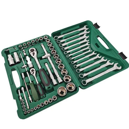 Professional 61-Piece Ratchet Socket Set for Mechanics