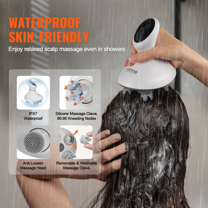 Portable Waterproof Rechargeable Scalp Massager for Daily Relief