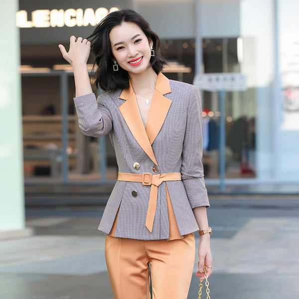 Solid Polyester Professional Suit