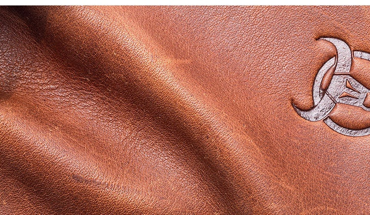 Genuine Crazy Horse Leather Chest Bag for Men