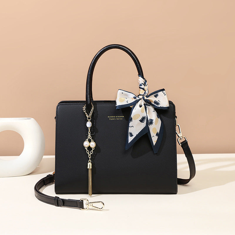 Genuine Leather Crossbody with Trendy Patchwork Design