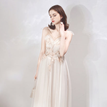 Elegant U-Neck Solid Dress | Dinner Party & Bridesmaid Dress