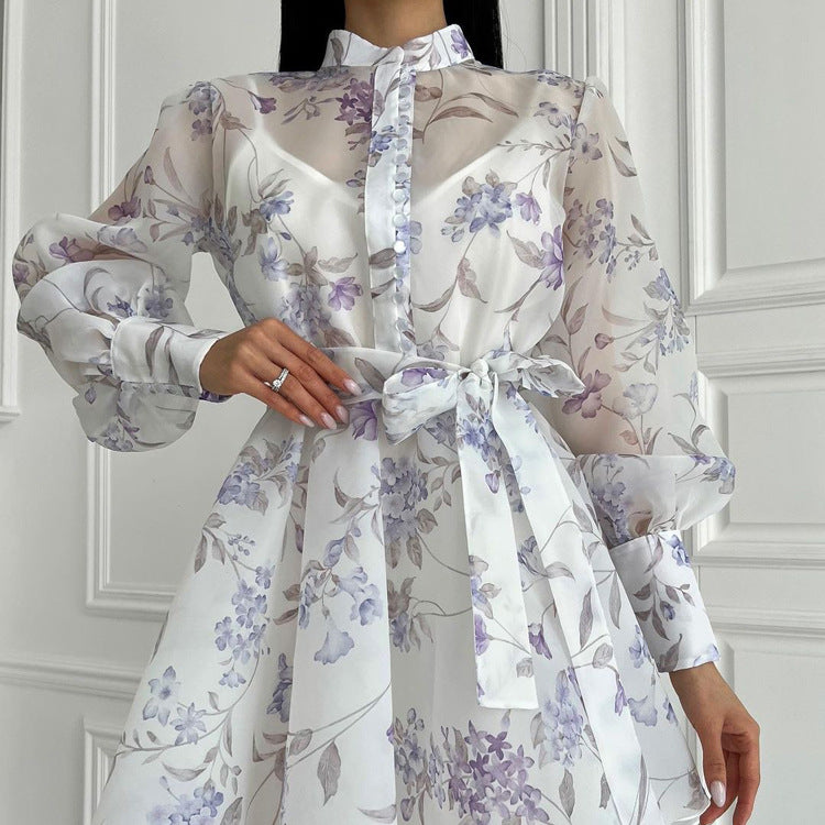 Floral Tie-Front Dress: Trendy and Sophisticated Look