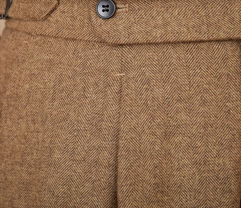 Comfy Wool-Blend High Waist Trousers in Classic Colors