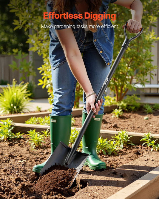 48" D-Handle Shovel for Digging and Gardening