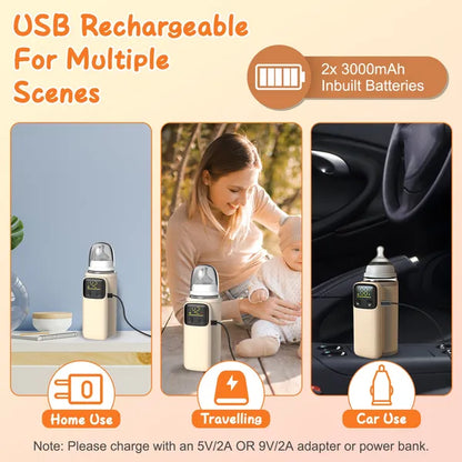 Portable Baby Milk Warmer for Home and Travel Comfort