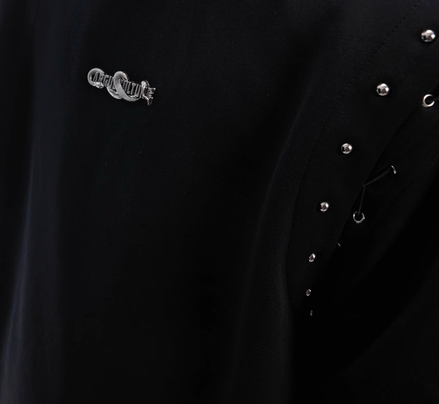 Niche Deconstruction Lace-up Cutout Short Sleeve