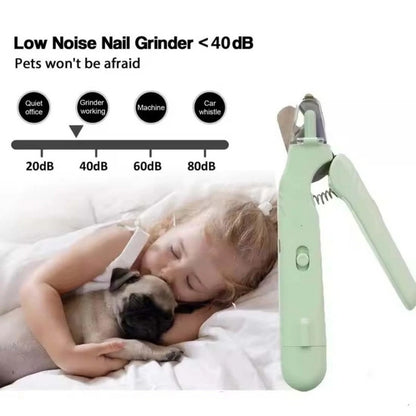 2-in-1 Dog Nail Trimmer with Light and Grinder