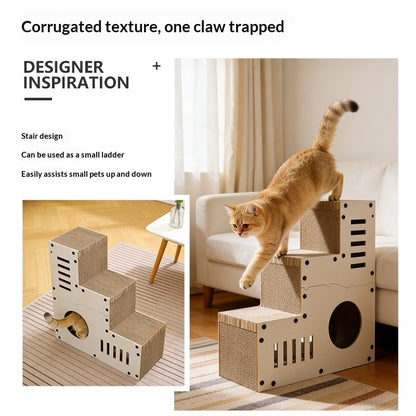 Multi-functional MDF, Corrugated Cardboard Cat Scratcher