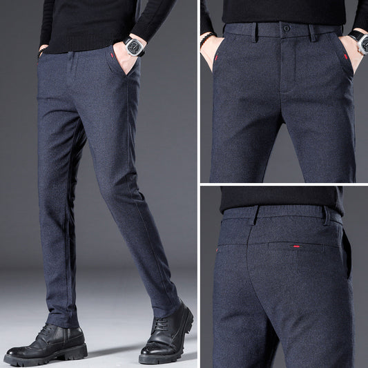Relaxed Fit Men's Trousers: Brushed Lining | Soft & Stretchy