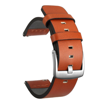 Universal Genuine Leather Strap — Brown, Black Buckle