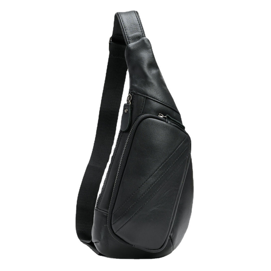 Stylish Genuine Leather Chest Bag – Perfect Casual Carry for Men