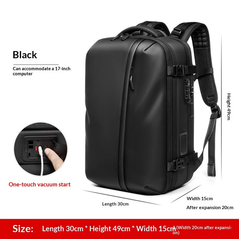 Mens Compressed Backpack Large-Capacity Travel Bag